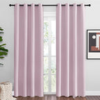 NICETOWN Baby Pink Blackout Curtains 86 inches Length by NICETOWN