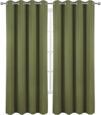 LEMOMO Olive Green Blackout Curtains/52 x 84 Inch Long/Set of 2 Curtain - Image 2