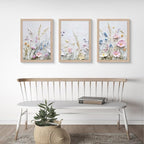 Framed 3D Texture Floral Canvas Wall Art Relief Textured Floral Oil Painting - Image 7