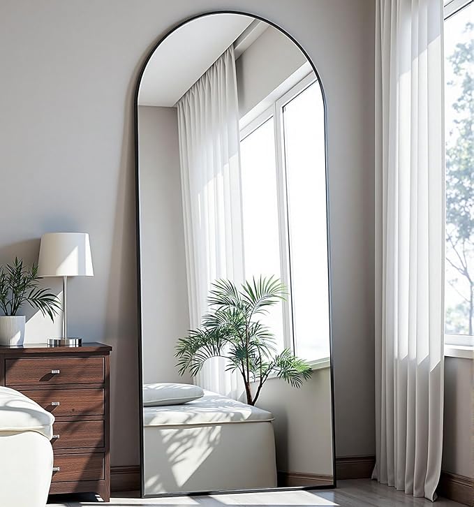 Dewfig Arched Full Length Mirror, Full Body Mirrors by YourSpacePerfectlyReflected
