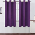 LEMOMO Purple Blackout Curtains/42 x 63 Inch/Set of Two Panels Grommet Bedroom by Lemomo