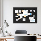 DAHAPYBOO Cork Board with Linen Black, Bulletin Board 36"x24", Corkboards - Image 3