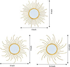 Mirror Decor Sunburst Mirrors Metal Sun Mirror Wall Decor Wall Mirror Home - Image 6