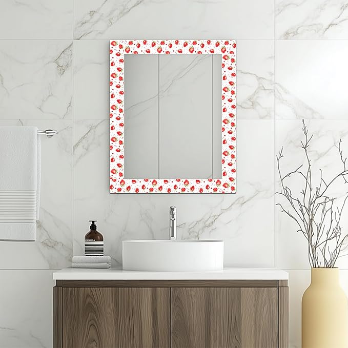 HOMETITUTE Wallpaper Border Peel and Stick Wall Border Strawberry Fruit Theme - Image 6
