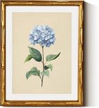 InSimSea Gold Bamboo Framed Canvas Wall Art, Vintage Hydrangea Flower Prints by InSimSeaArt