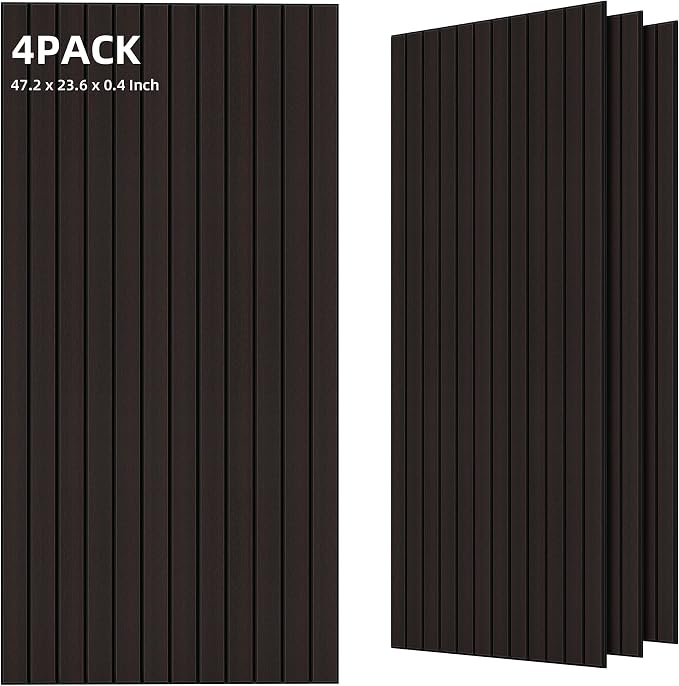 TO-TH Wood-Look Sound Panels, 4 Pack 47.2” x 23.6” Soundproof Wall Panels by TO-TH