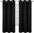 LEMOMO Black Thermal Blackout Curtains/42 x 72 Inch/Set of 2 Panels Room - Image 2