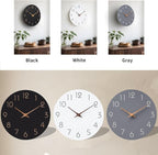 Mosewa Wall Clock Battery Operated 8 Inch White Silent Non Ticking Simple - Image 3