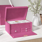 VEELIKE Magenta Pink Velvet Wallpaper Peel and Stick Self Adhesive Soft Fabric - Image 4