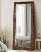 Full Length Mirror 71"x30" Solid Wood Frame Floor Large Mirror - Image 4