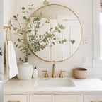 Sunniry Gold Round Mirror, Circle Mirror 26 inch, Round Mirrors - Image 4