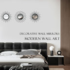 3 Pack Metal Mirrors for Wall Sunburst Wall Mirrors Home Décor Decorative - Image 7