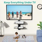 WALI Floating TV Shelf, 2 Tier Glass Projector Shelf - Image 4
