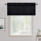 NICETOWN Black Velvet Valance Curtains - Image 8