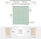 GoDear Design Adjustable Sliding Panel Track Sliding Glass Door Blinds 45.8"- - Image 5