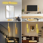 Battery Operated Wall Sconce of 2, 360°DIY Rotatable, Wireless Magnetic Wall - Image 6
