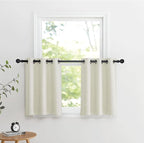 NICETOWN 24 inch Long Blackout Tiers, Farmhouse Grommet Half Window Curtains by NICETOWN