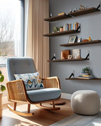 AMADA HOMEFURNISHING Long Wall Shelves, Rustic Farmhouse Style, Wood Floating - Image 7