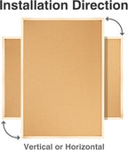 OWLKELA 24'' x 36'' Cork Board Bulletin Board, Wooden Framed Corkboard - Image 4