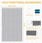 AJAZZ 100% Blackout Accordion Doors Interior Closet Curtain Magnetic Door - Image 2