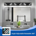 IZORRO LED Modern Bathroom Lights Fixtures, Matte Black Acrylic Wall Lighting - Image 2