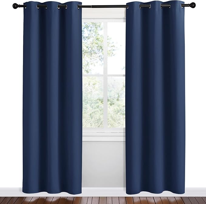 NICETOWN Blackout Draperies Curtains, 1 Pair, 42 x 78 inches, All Season - Image 2