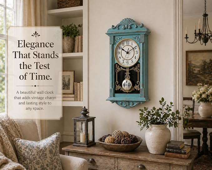 Clockswise Vintage Grandfather-Style Wall Clock - Image 7
