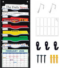 ALSLEA Hanging File Organizer 8 Pockets 15¾”W Legal/ Letter Size Paper Organizer by ALSLEA