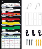 ALSLEA Hanging File Organizer 8 Pockets 15¾”W Legal/ Letter Size Paper Organizer by ALSLEA