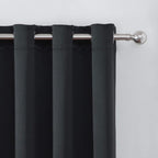 LEMOMO Blackout Curtains 52 x 108 inch/Black Curtains Set of 2 Panels/Thermal - Image 6