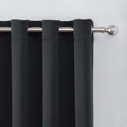 LEMOMO Black Blackout Curtains 66 x 63 Inch Length/Set of 2 Curtain - Image 6