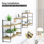 MXCSE Wall Shelves, Wall Mounted Bookshelves, DIY Floating Shelves - Image 4
