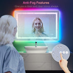LOAAO 48"X40" LED Bathroom Mirror - Image 6