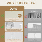 Room Divider Ceiling Curtains W/Flexible Track Sets, inch Extra Long Blackout - Image 2