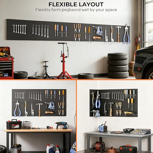INCLY 4 Pack Peg Board, Peg Board Panels - Image 6