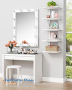 Harwaya White 5 Tier Wall Shelf Unit - Image 7