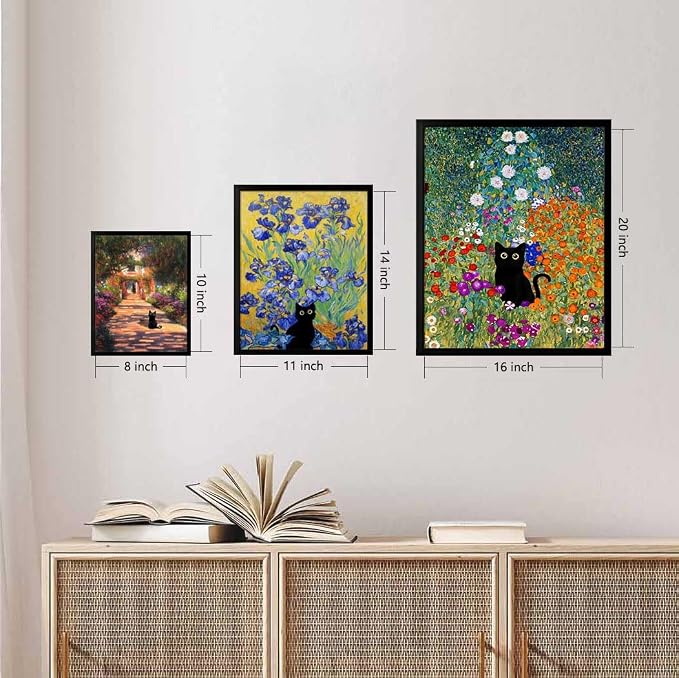 Hamduker Canvas Wall Art Cat Decor - Image 6