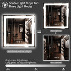 Koonmi 36"x40" LED Mirror for Bathroom, 90CRI Anti-Fog Vanity Mirror - Image 8
