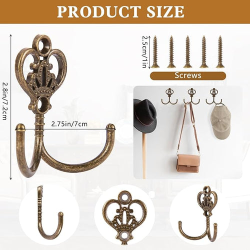 12 Sets Vintage Coat Hooks, Wall Hooks - Image 2