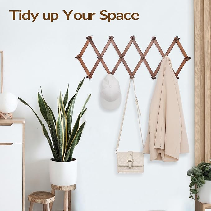 SCUNDA Hat Rack for Wall, Expandable Wall Hat Holder - Image 7