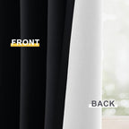 Yakamok 100% Blackout Curtain Panels 63 inches Cold and Light Blocking Drapes - Image 6