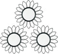 3 Pack Metal Mirrors for Wall Sunburst Wall Mirrors Home Décor Decorative by Uaussi