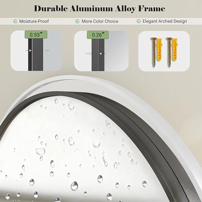 57" x 20" Arched Full Length Mirror - Image 8