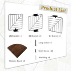 Love-KANKEI Corner Shelf Wall Mount of 5 Tier, Rustic Wood Floating Shelves - Image 9