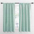 NICETOWN Bedroom Curtains Blackout Draperies, Aqua Blue, 1 Pair, 34-inch W x by NICETOWN