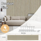 RITOLLO 4 Pack Wood Panels for Wall, 90.55"×12.6" Wood Slat Acoustic Panels for - Image 2