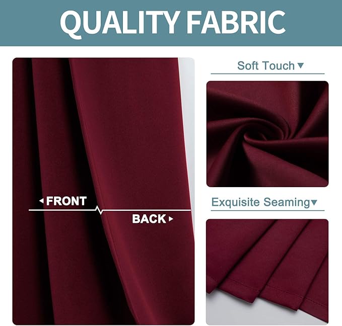 ChrisDowa Room Divider Curtain 120 Inches Long, Wide Blackout Sliding Door - Image 4