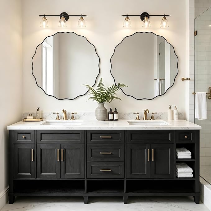 WallBeyond Round Wavy Mirror for Wall Decorative 36 inch, Modern Round Mirror - Image 2