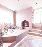 Dimoon 110''x17.7'' Pink Peel and Stick Wallpaper Contact Paper Modern Self - Image 3