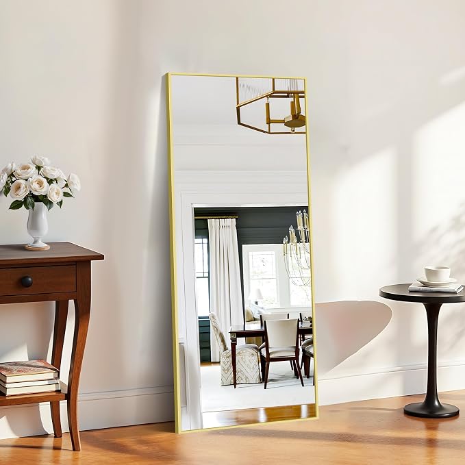 KOCUUY Large Gold Bathroom Mirror, HD Tempered Glass, Anti-Rust Frame, Modern - Image 5